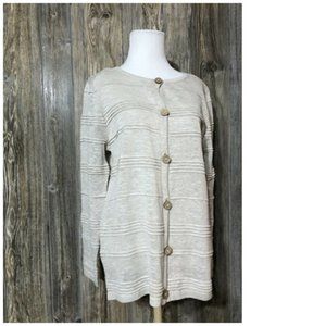C&K Designs Tan Cardigan Sweater womens size small Lightweight NWT